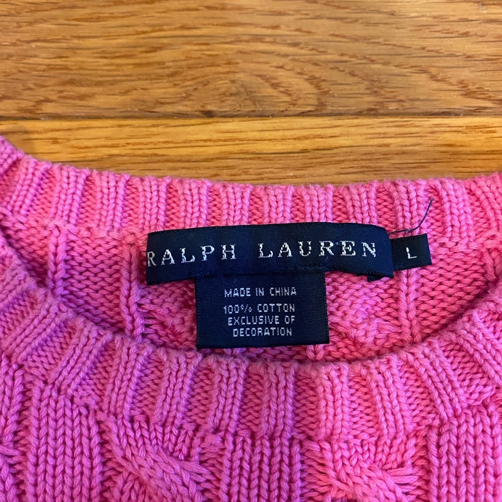 Ralph Lauren Cotton Cable Knit Sweater - Picture 3 of 5